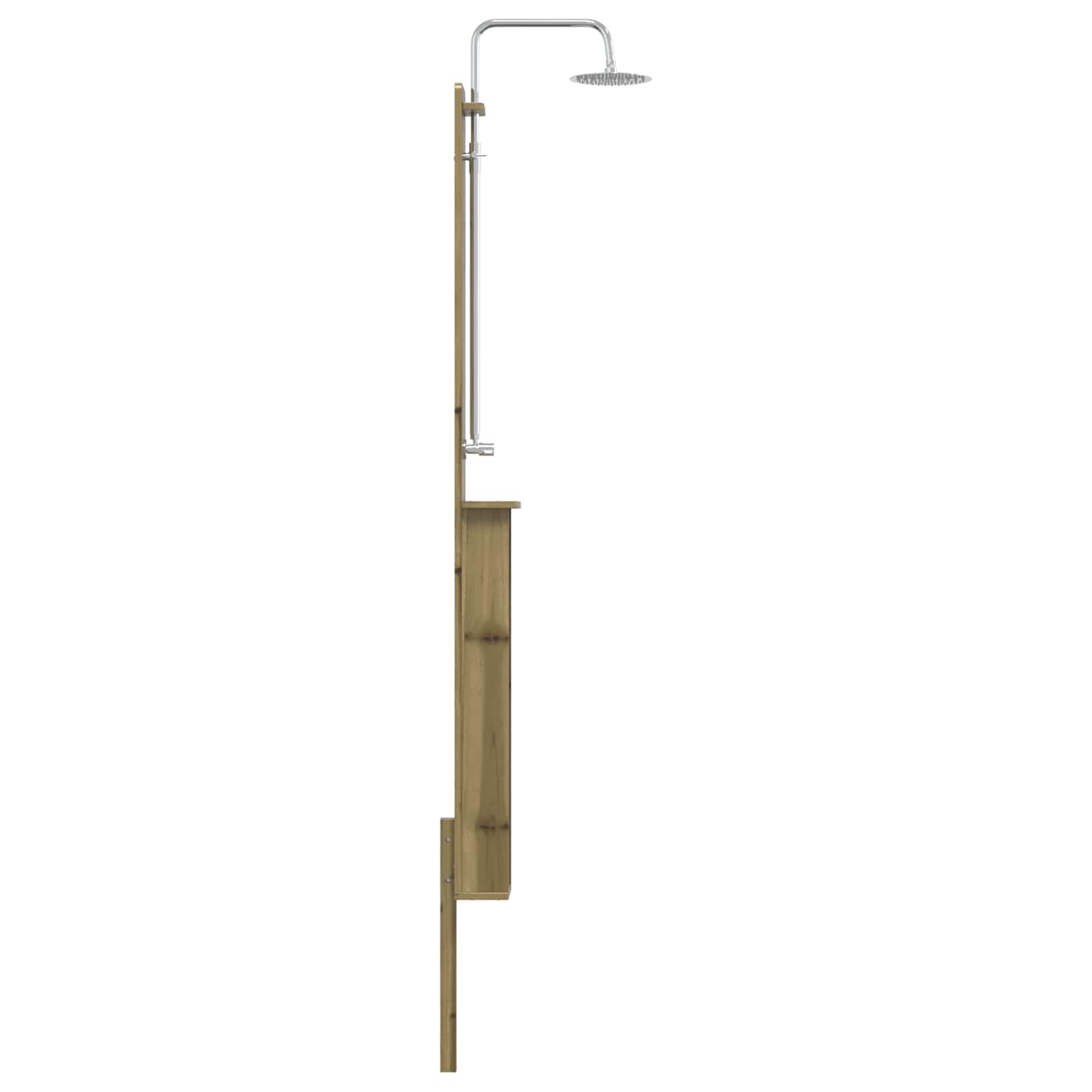 Outdoor-Dusche 246 cm Imprägniertes Kiefernholz und Edelstahl