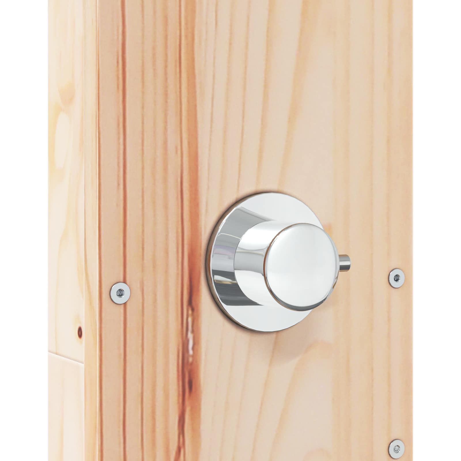 Outdoor-Dusche 210 cm Massivholz Kiefer und Edelstahl Natur