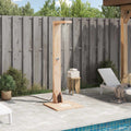 Outdoor-Dusche 210 cm Massivholz Kiefer und Edelstahl Natur