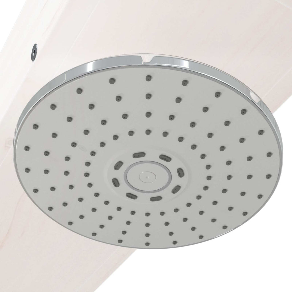 Outdoor-Dusche 210 cm Massivholz Kiefer und Edelstahl Weiß