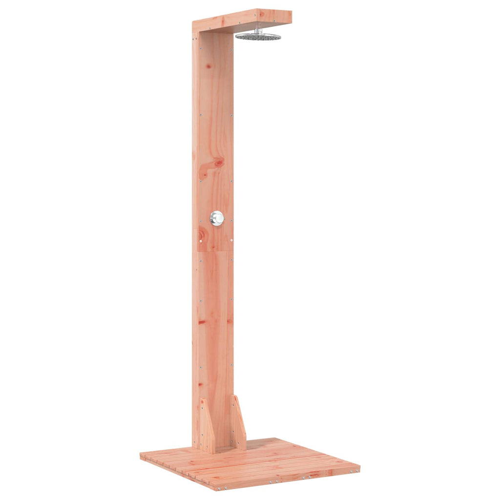 Outdoor-Dusche 210 cm Massives Douglasholz und Edelstahl Natur