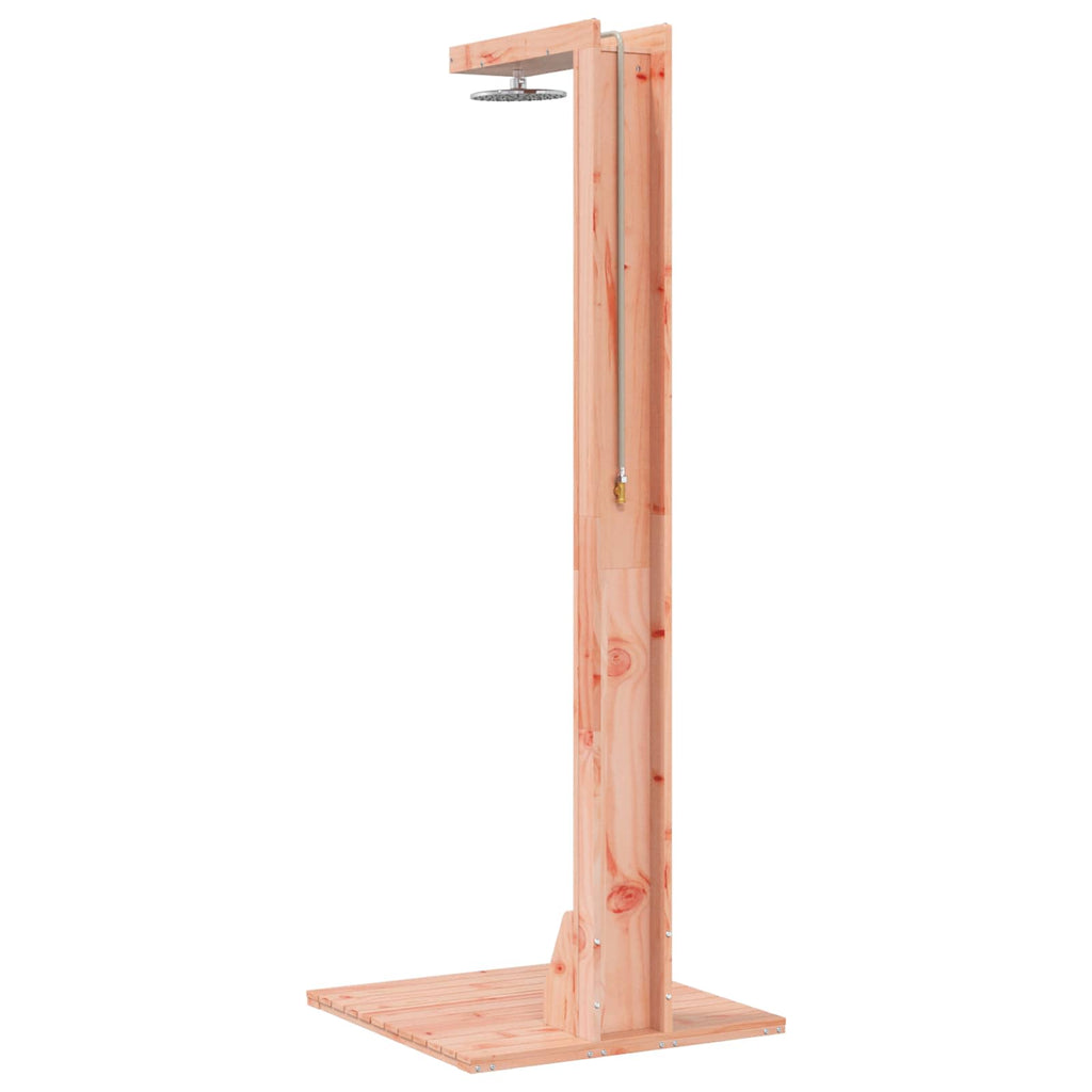 Outdoor-Dusche 210 cm Massives Douglasholz und Edelstahl Natur