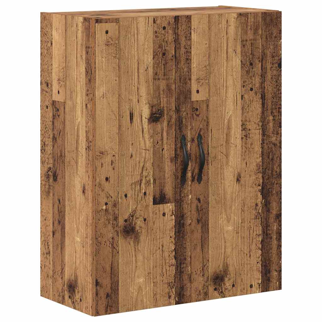 Highboard 2 pcs Altholz Ingenieurholz und Glas