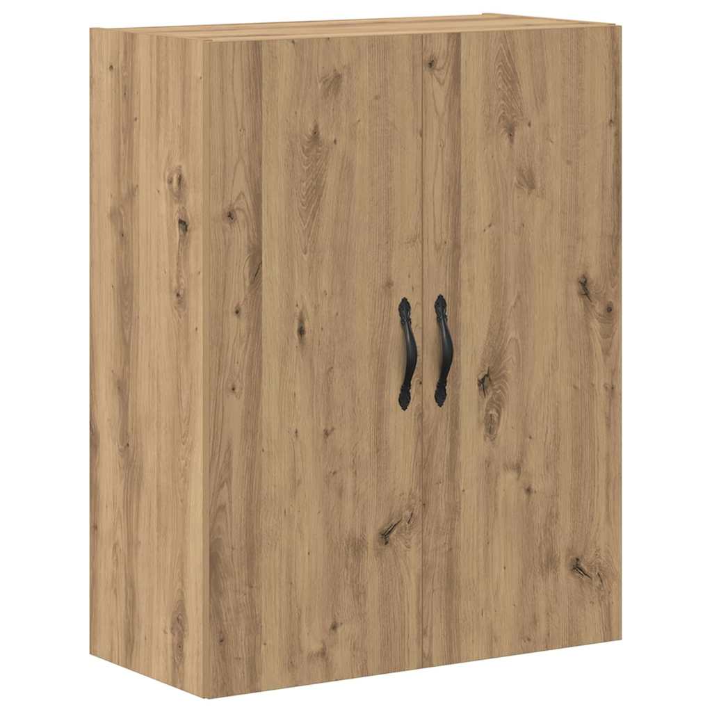 Highboard 2 pcs Artisan-Eiche Ingenieurholz und Glas