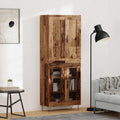 Highboard Altholz 69,5 x 34 x 180 cm Holzwerkstoff