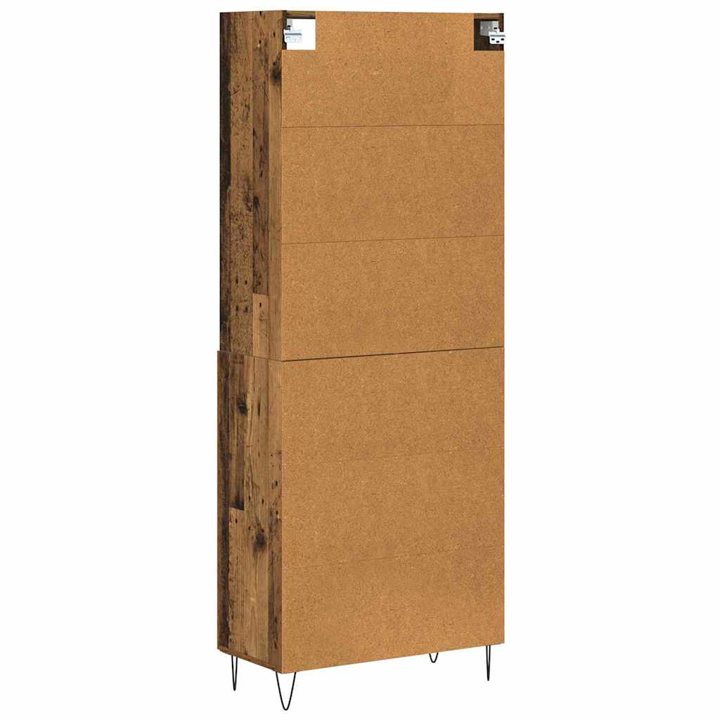 Highboard 2 pcs Altholz Holzwerkstoff