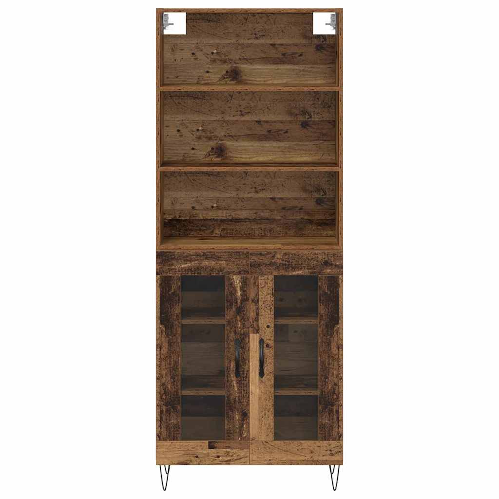 Highboard 2 pcs Altholz Holzwerkstoff