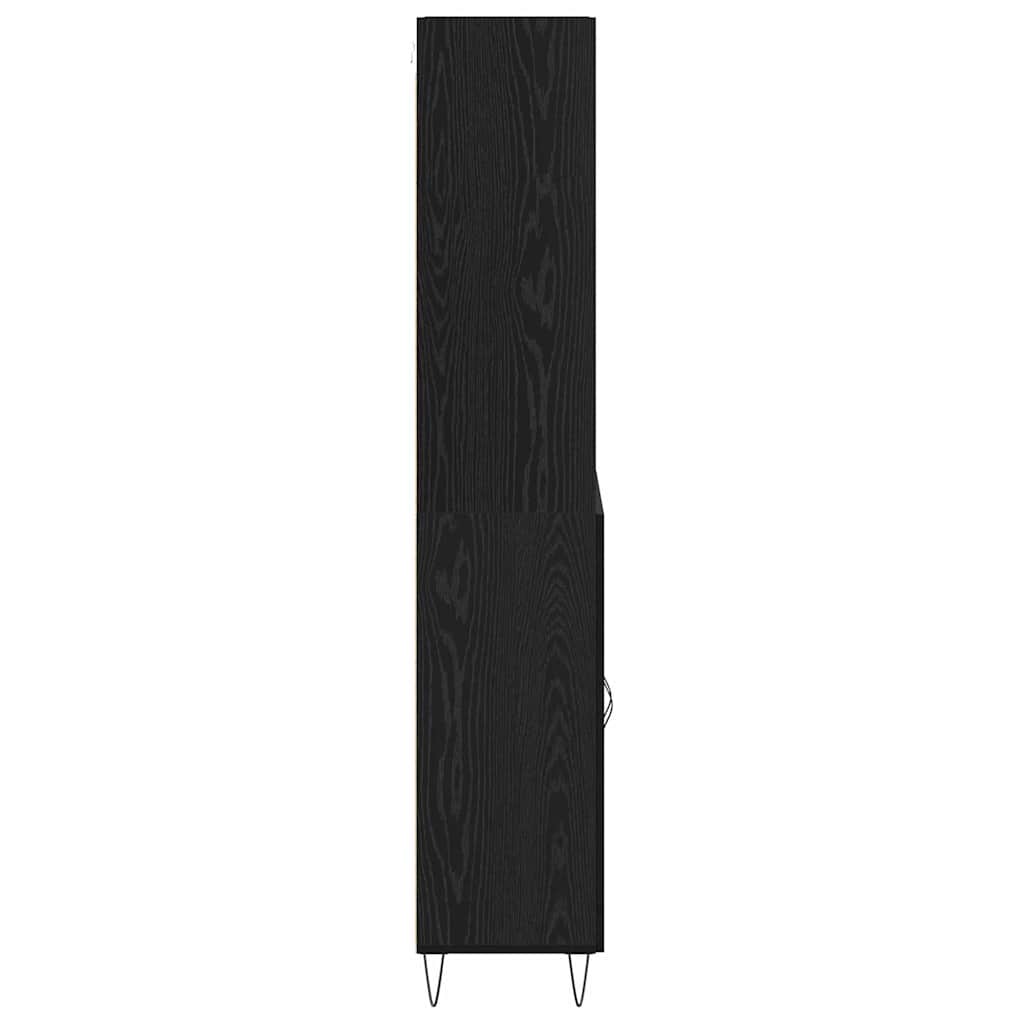 Highboard 2 pcs Schwarz Eichen-Optik Holzwerkstoff