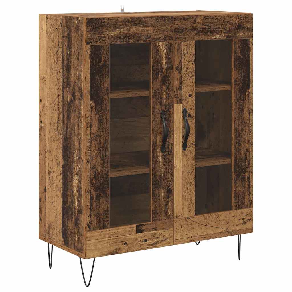 Highboard Altholz 69,5 x 34 x 180 cm Holzwerkstoff