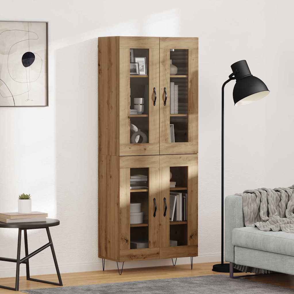 Highboard Artisan-Eiche 69,5 x 34 x 180 cm Holzwerkstoff