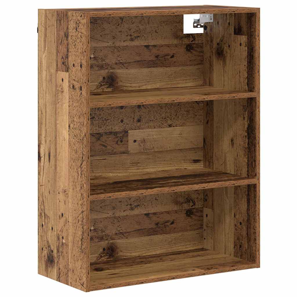 Highboard Altholz 69,5 x 34 x 180 cm Engineered Wood und Glas