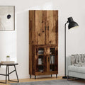 Highboard Wandmontiert Altholz 69,5 x 34 x 180 cm Holzwerkstoff