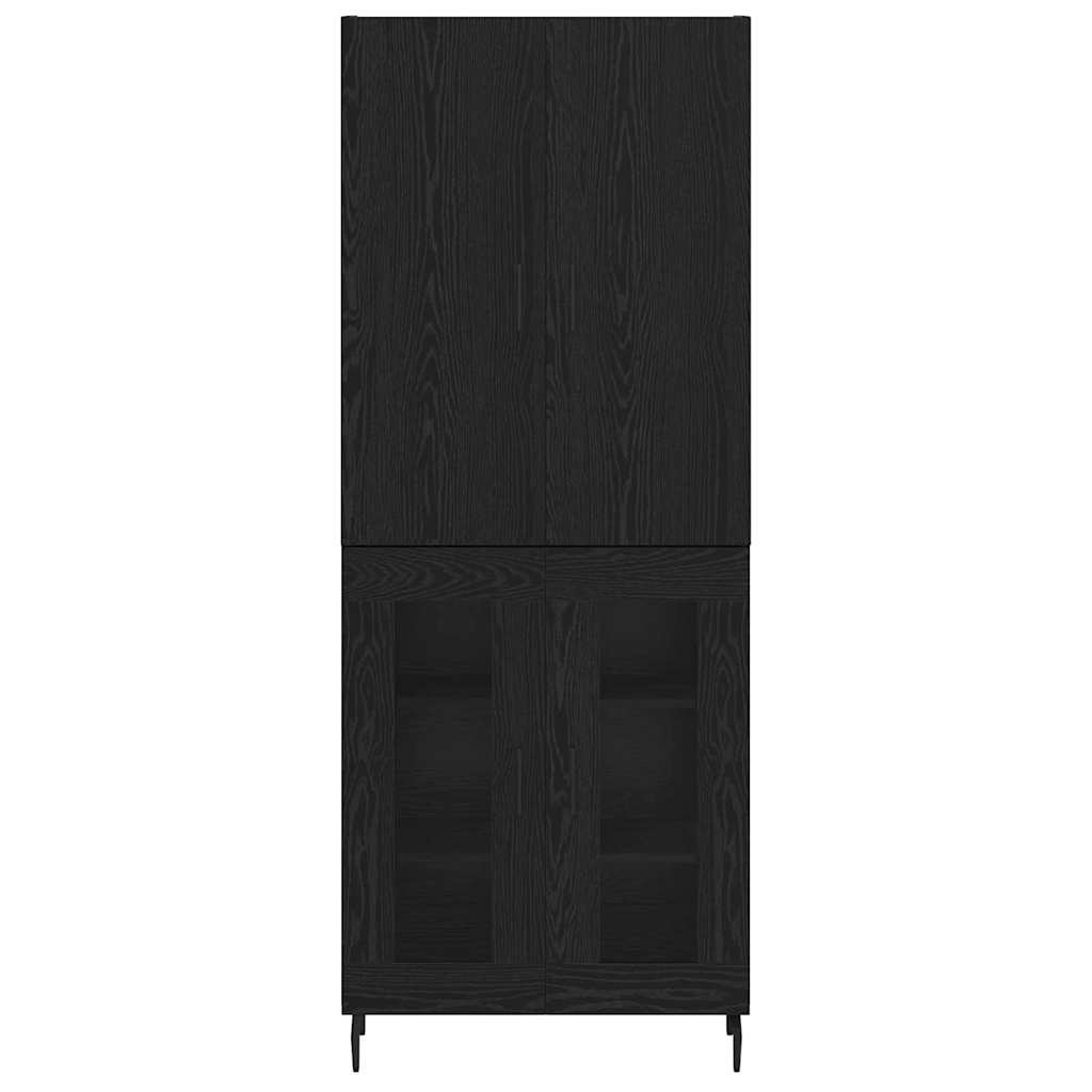 Highboard 2 pcs Artisan-Eiche Engineered Wood und Glas