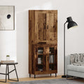 Highboard 2 pcs Altholz Holzwerkstoff