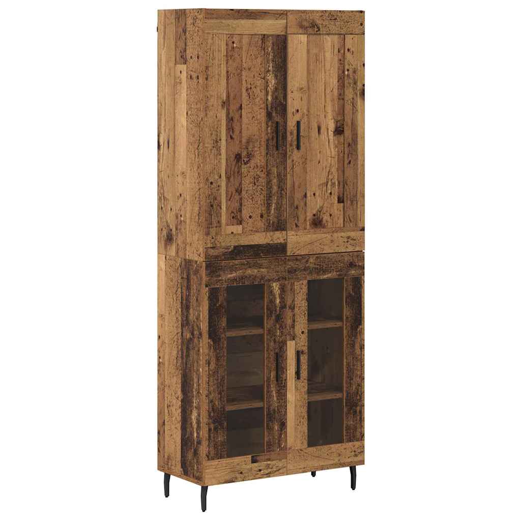 Highboard 2 pcs Altholz Holzwerkstoff
