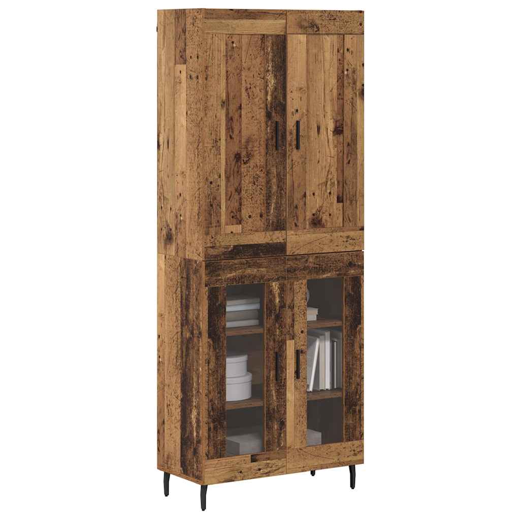 Highboard 2 pcs Altholz Holzwerkstoff