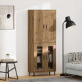 Highboard 2 pcs Artisan-Eiche Holzwerkstoff