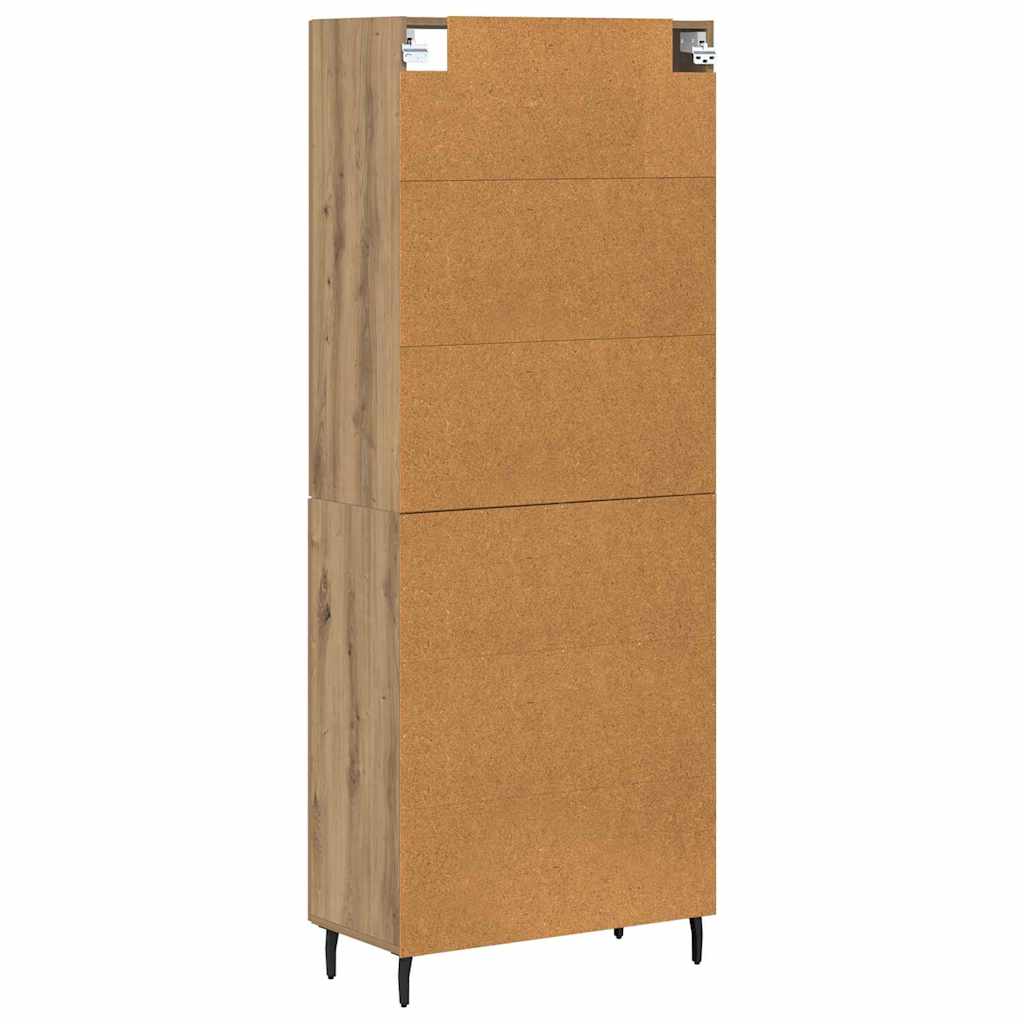 Highboard 2 pcs Artisan-Eiche Holzwerkstoff