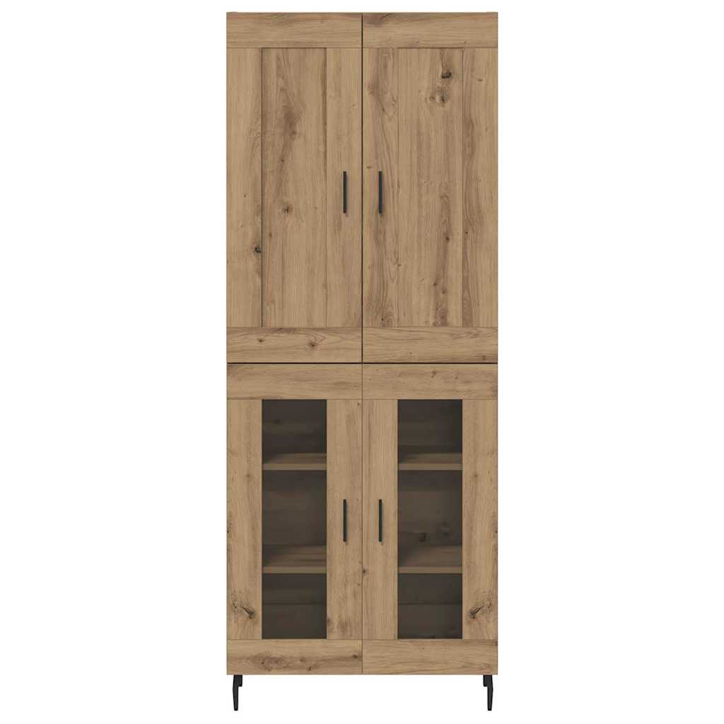 Highboard 2 pcs Artisan-Eiche Holzwerkstoff