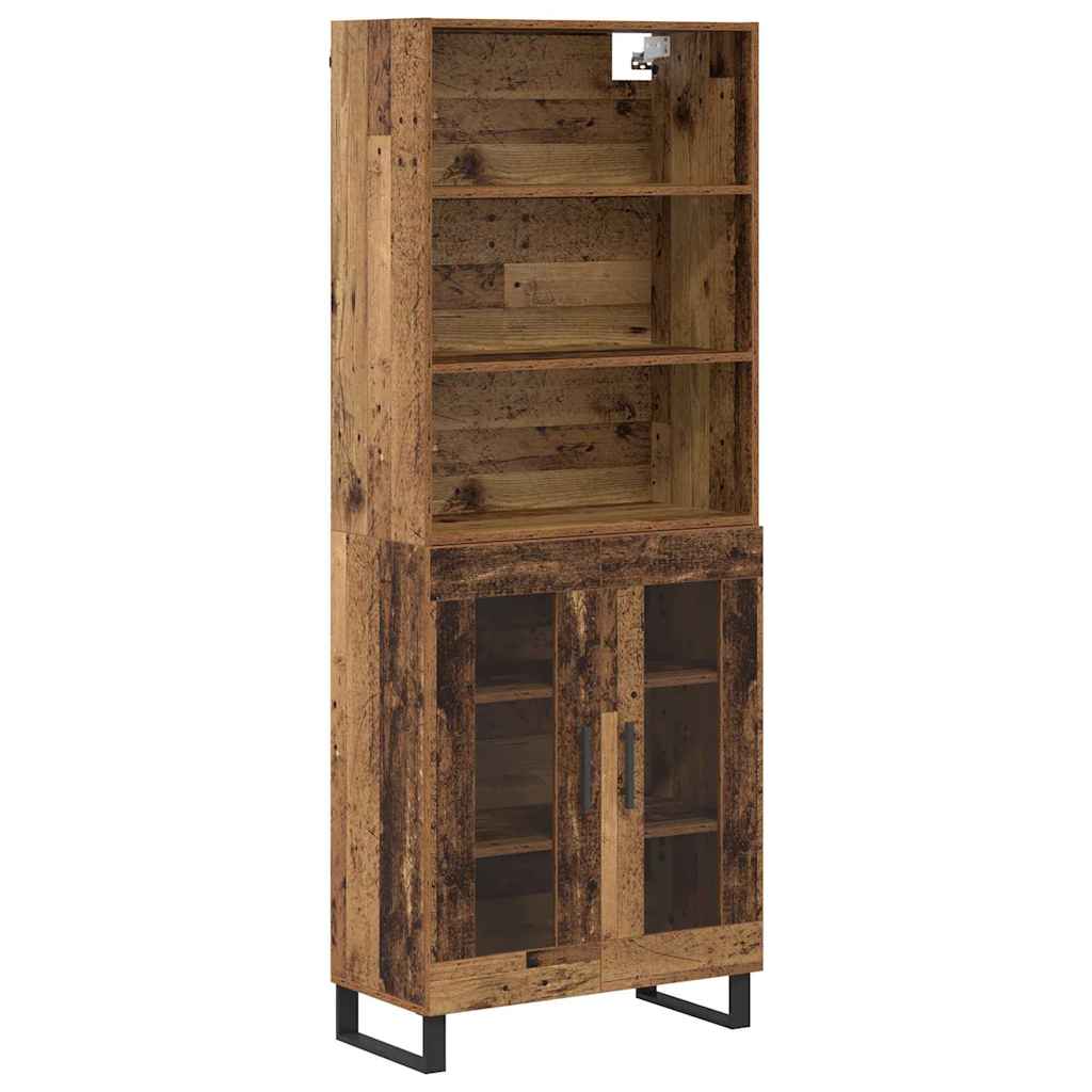 Highboard 2 pcs Altholz Holzwerkstoff