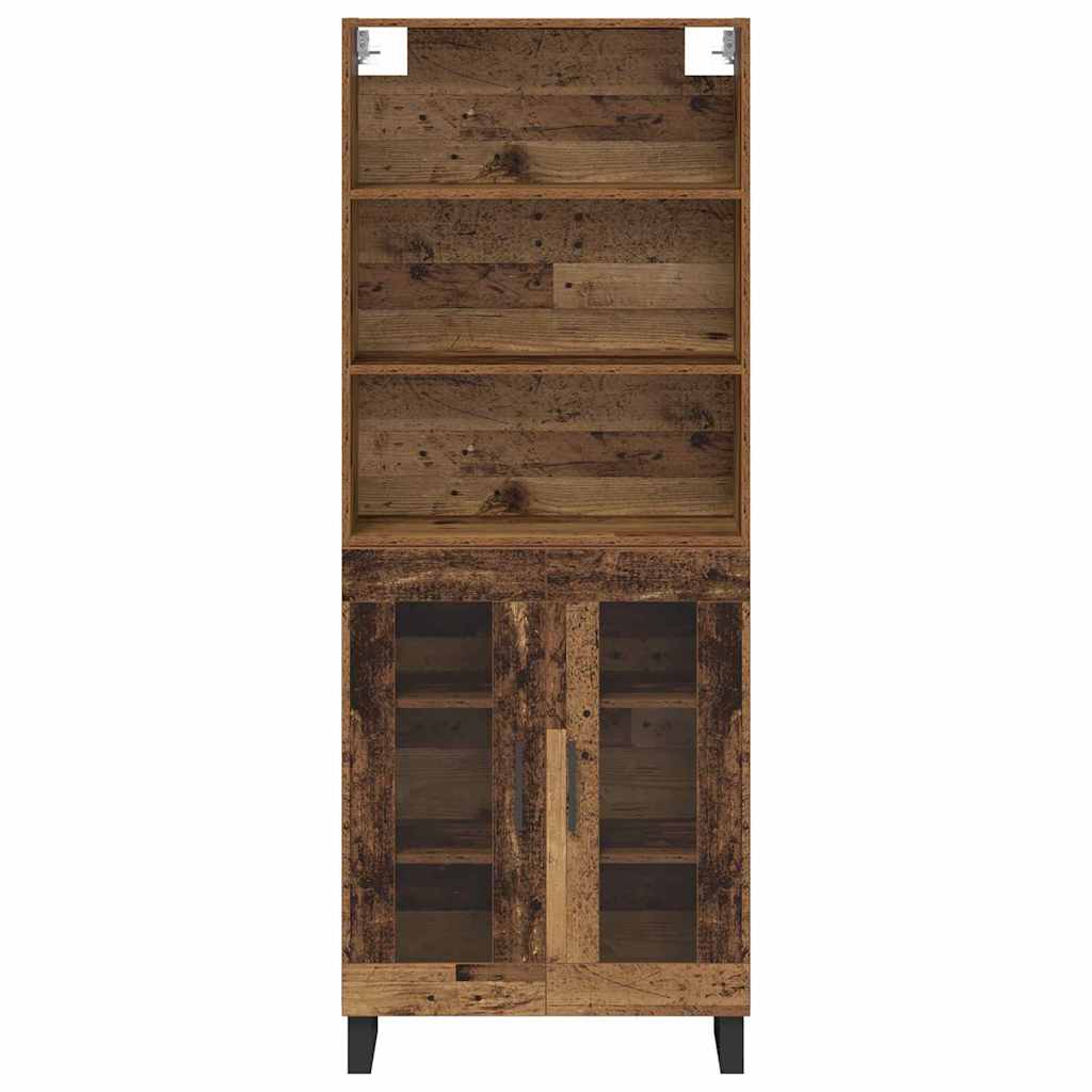 Highboard 2 pcs Altholz Holzwerkstoff