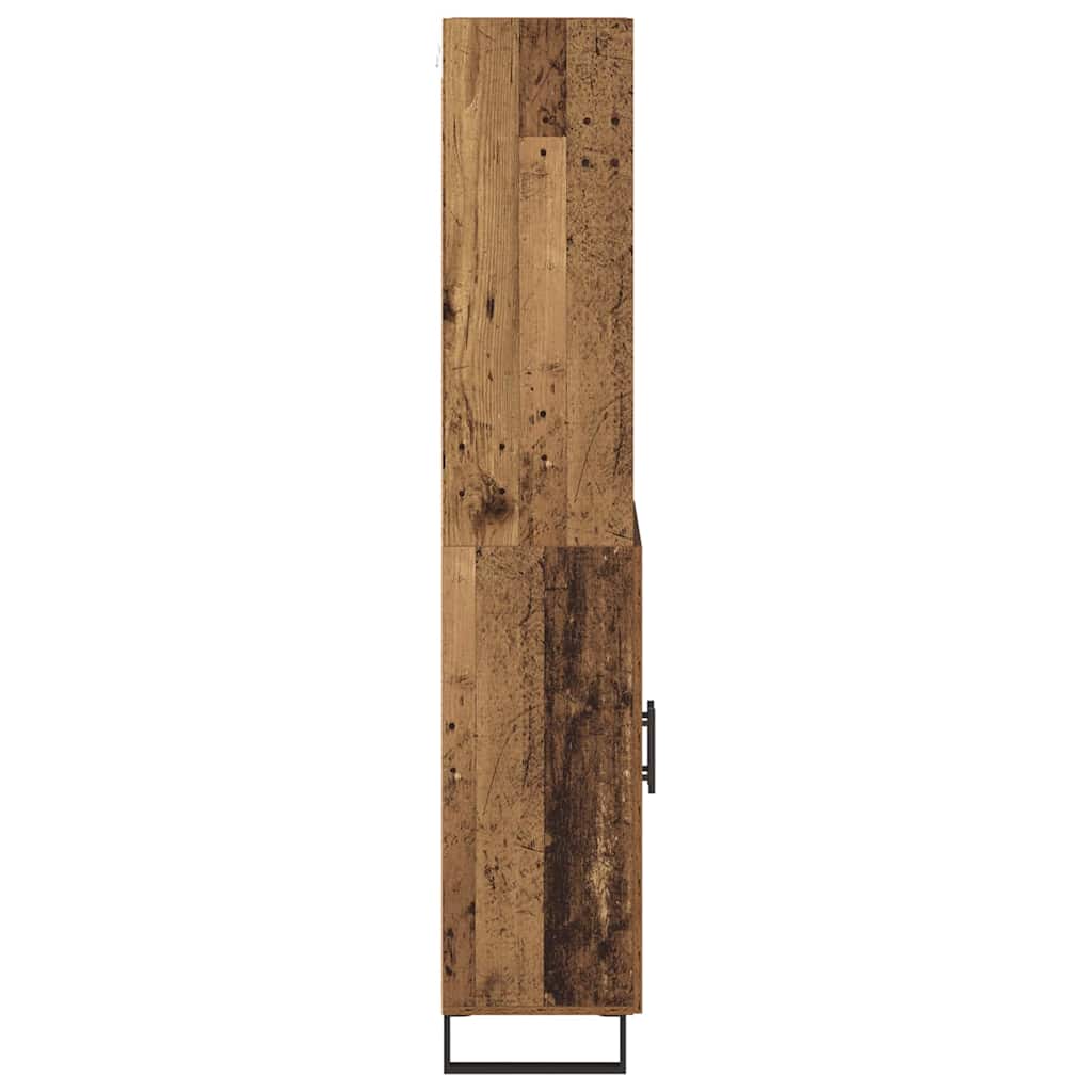 Highboard 2 pcs Altholz Holzwerkstoff