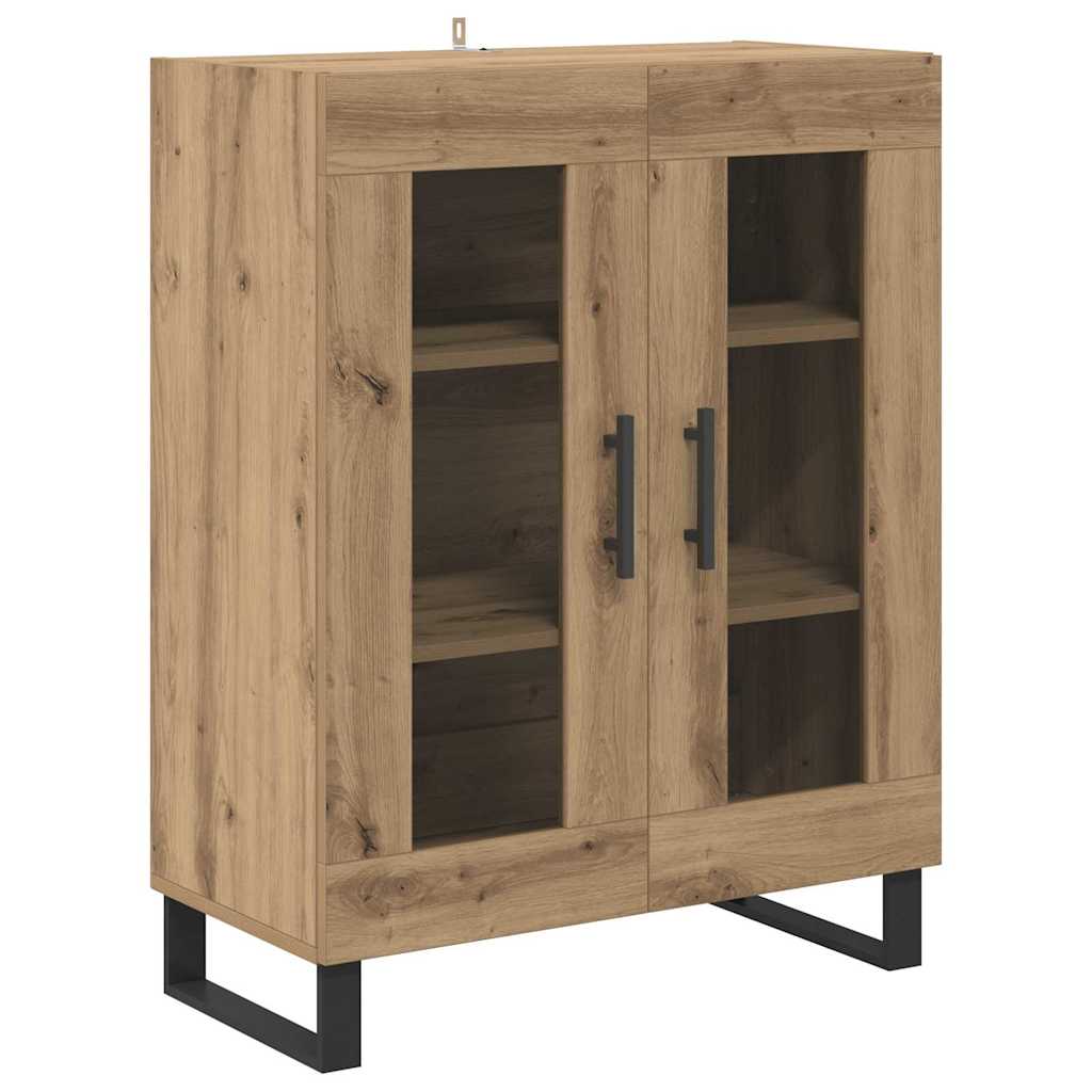 Highboard 2 pcs Artisan-Eiche Holzwerkstoff