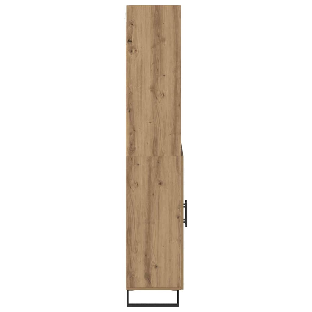 Highboard 2 pcs Artisan-Eiche Holzwerkstoff