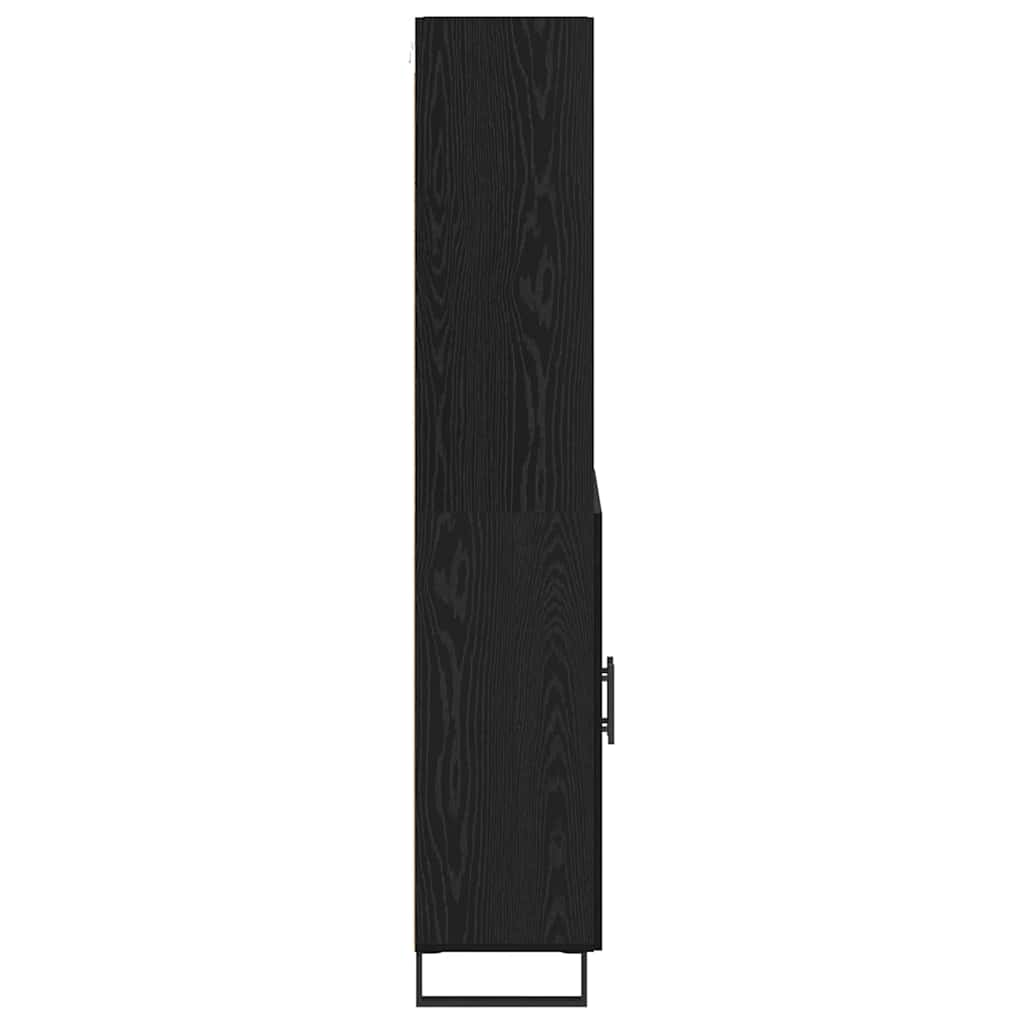Highboard 2 pcs Schwarz Eichen-Optik Holzwerkstoff