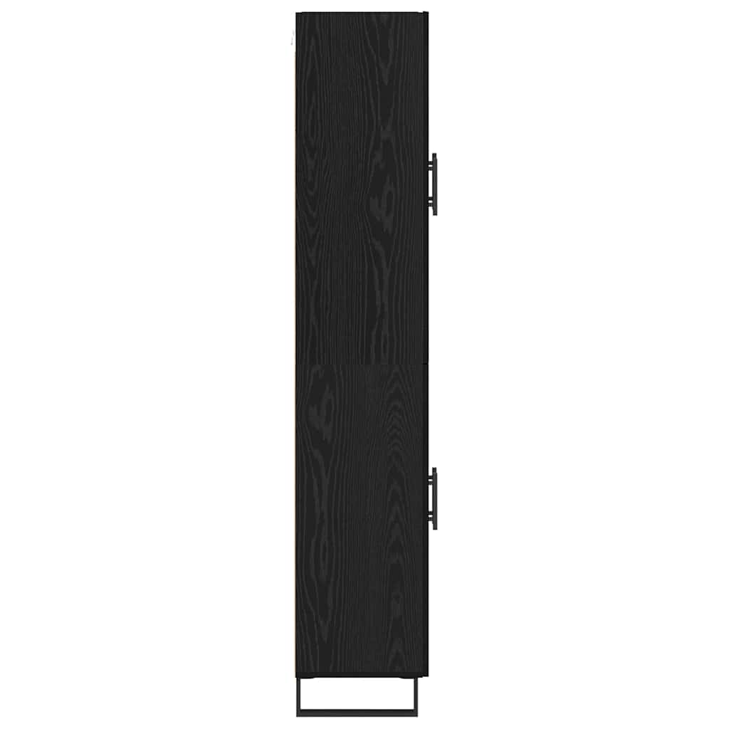 Highboard Schwarz Eichen-Optik 69,5 x 34 x 180 cm Holzwerkstoff