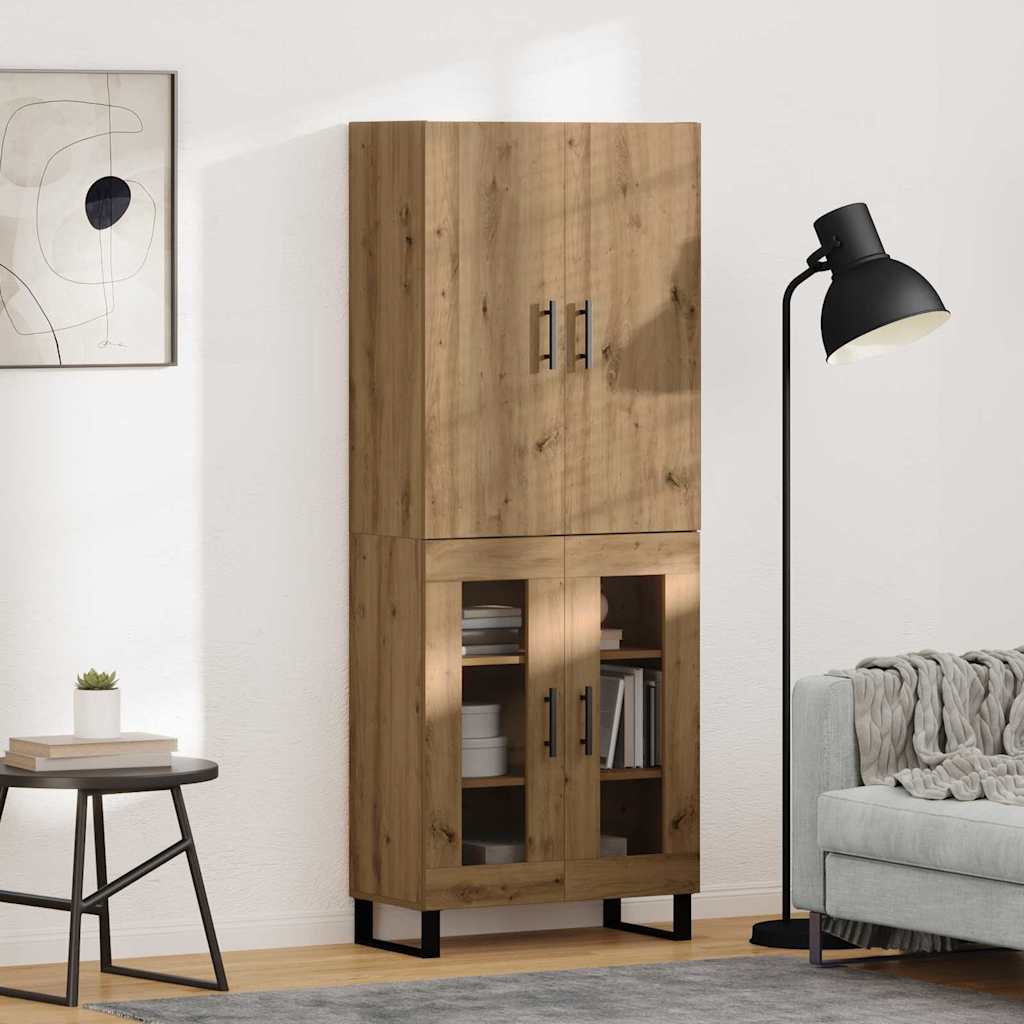 Highboard 2 pcs Artisan-Eiche 69,5 x 34 x 180 cm