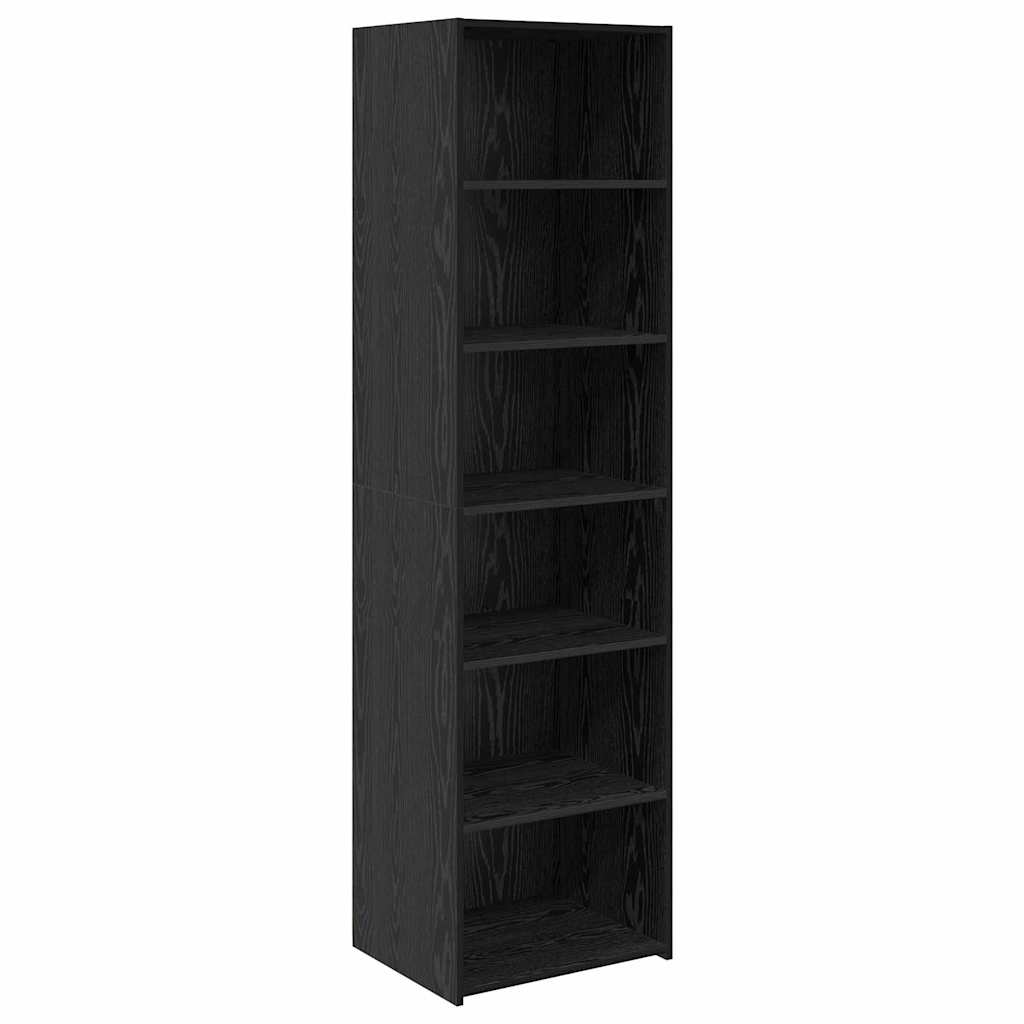 Schrank Schwarz Eichen-Optik 50 x 41 x 185 cm Holzwerkstoff