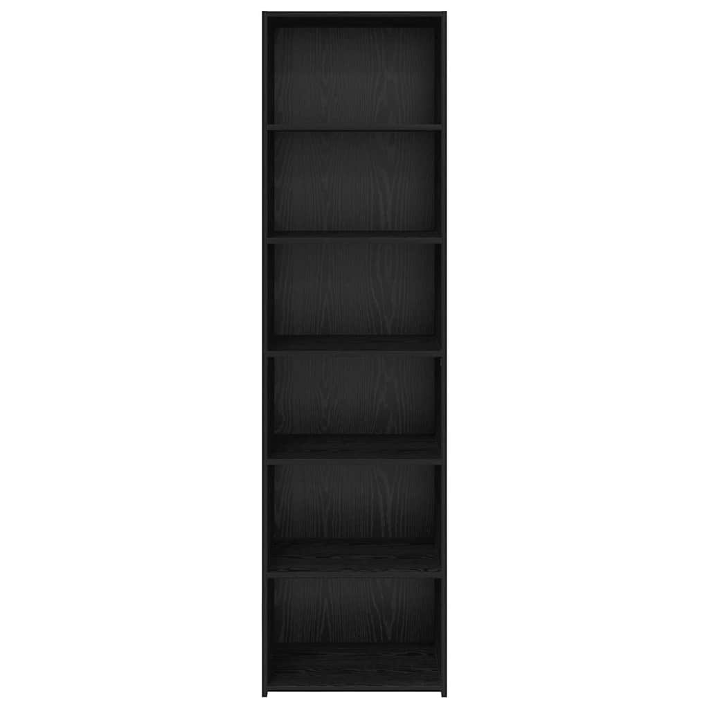 Schrank Schwarz Eichen-Optik 50 x 41 x 185 cm Holzwerkstoff