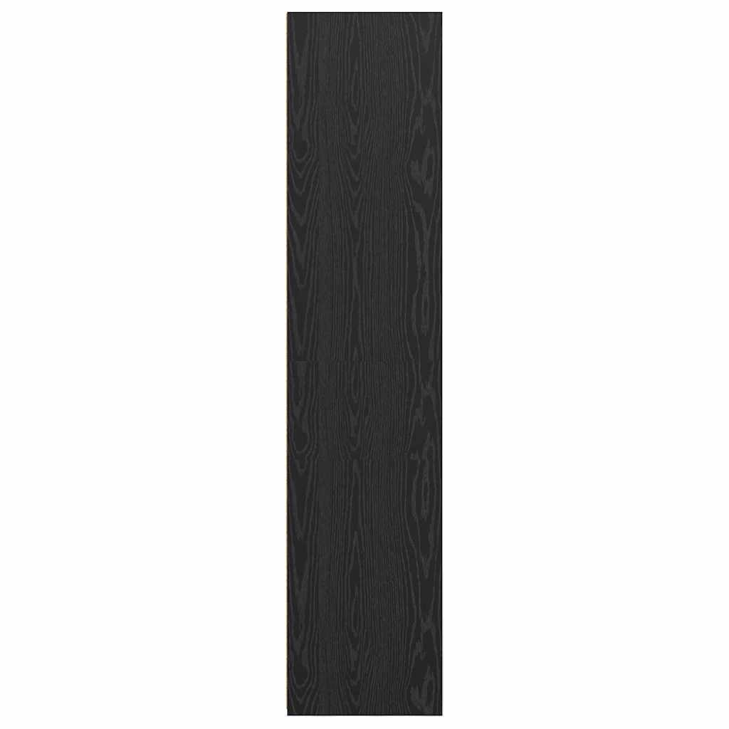 Schrank Schwarz Eichen-Optik 50 x 41 x 185 cm Holzwerkstoff