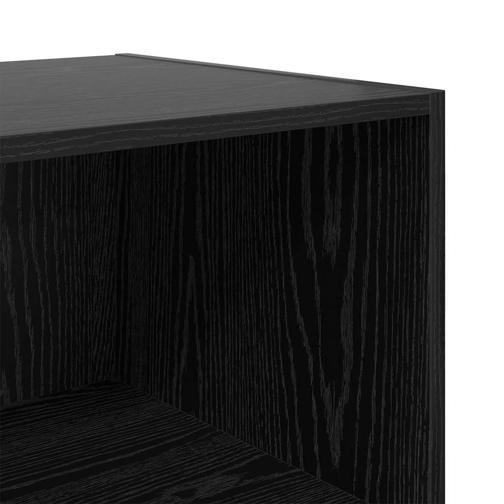 Kleiderschrank mit Regal Schwarz Eichen-Optik 50 x 30 x 200 cm