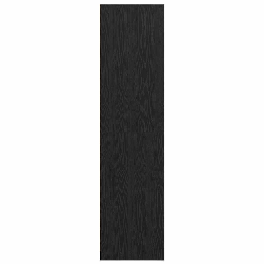 Kleiderschrank Schwarz Eichen-Optik 80 x 50 x 200 cm