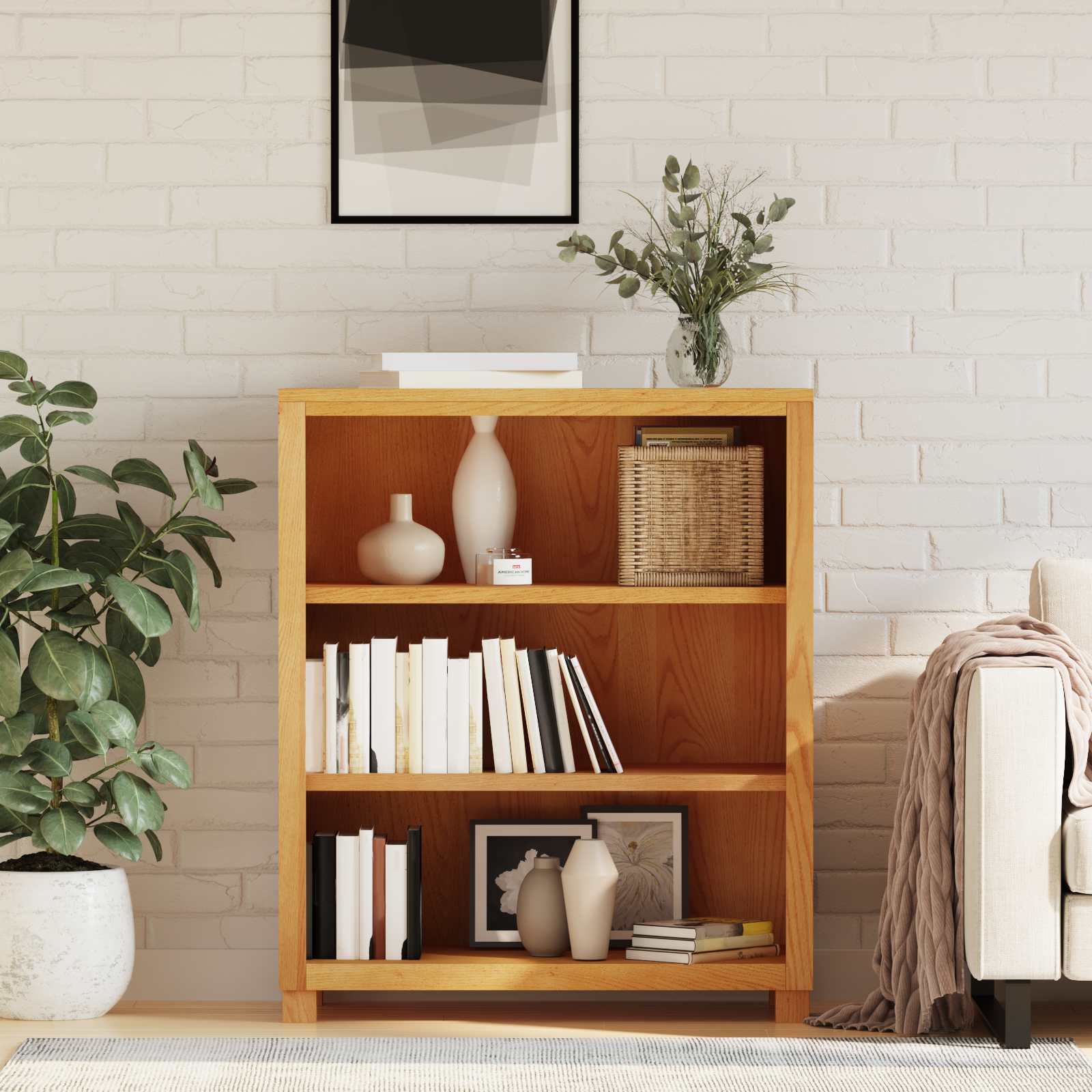 Schrank mit Speicher Braun Holzwerkstoff