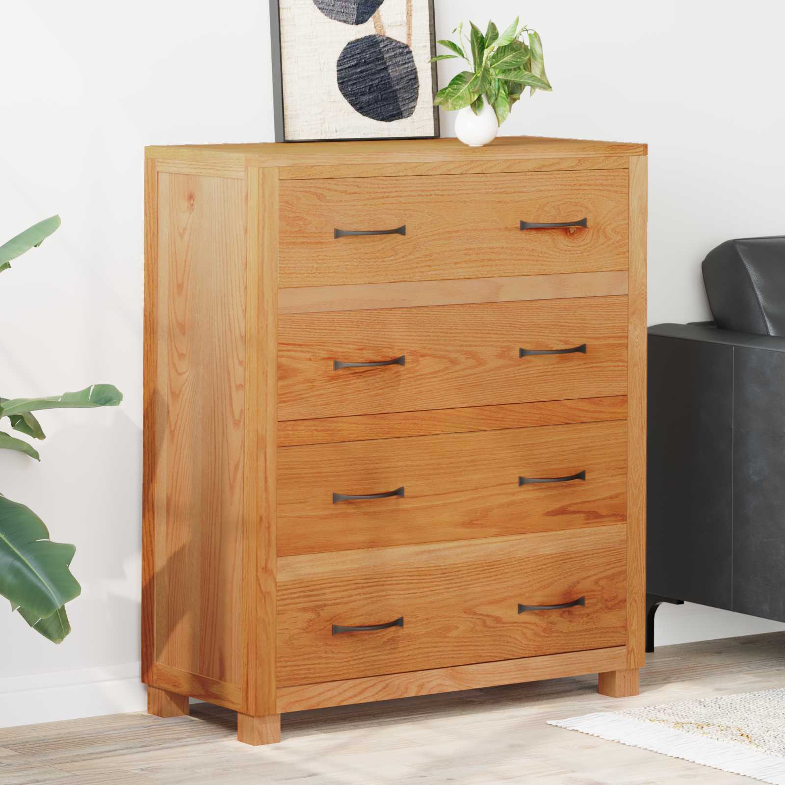 Schrank mit Schubladen mit Speicher Braun Holzwerkstoff