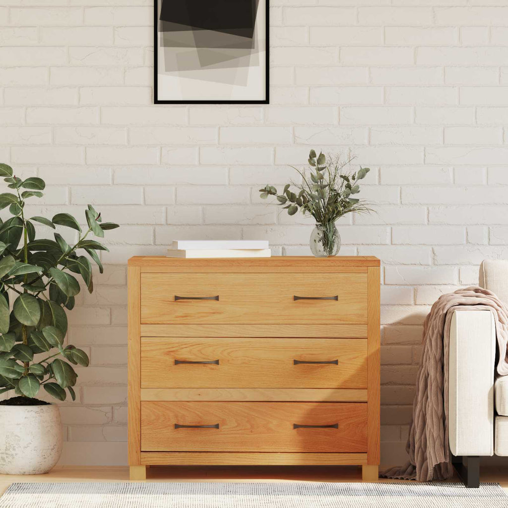 Schrank mit Schubladen mit Speicher Braun Holzwerkstoff