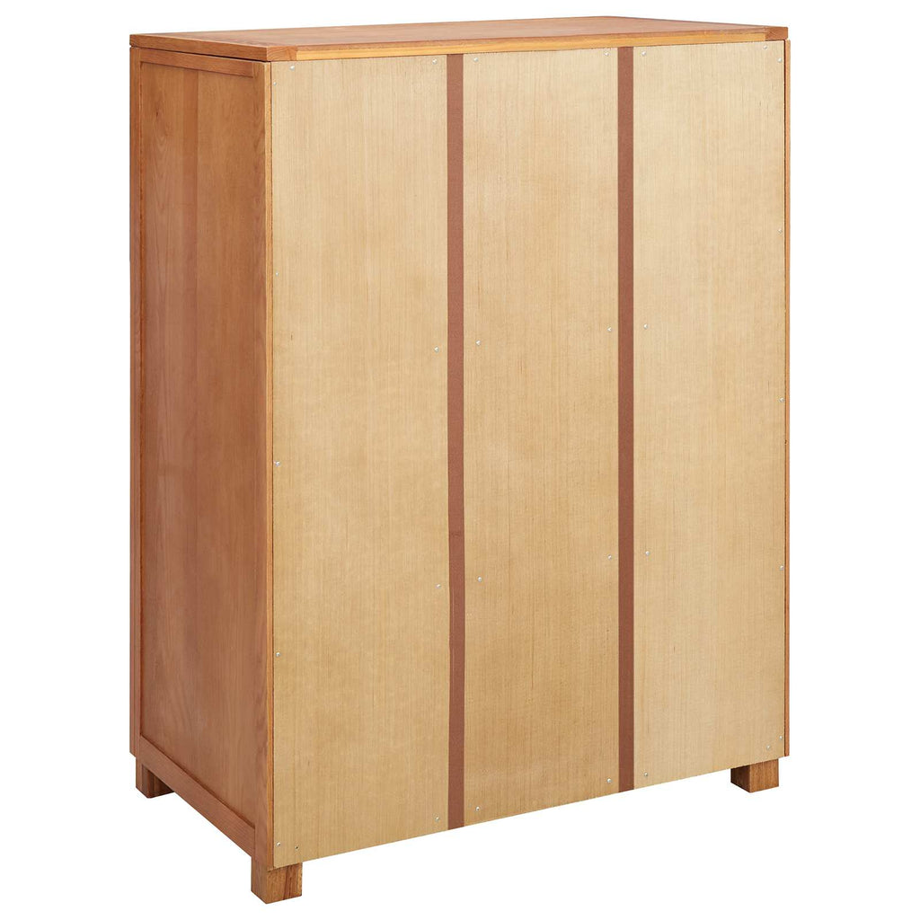 Kleiderschrank mit Speicher mit Tür Braun Holzwerkstoff