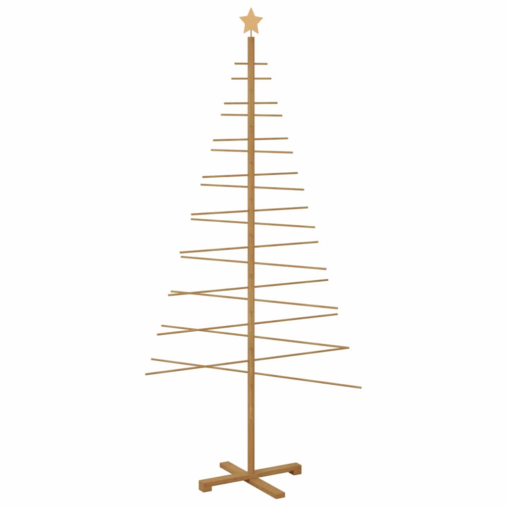 Holz Weihnachtsbaum mit Ständer Braun 210 cm Bambus