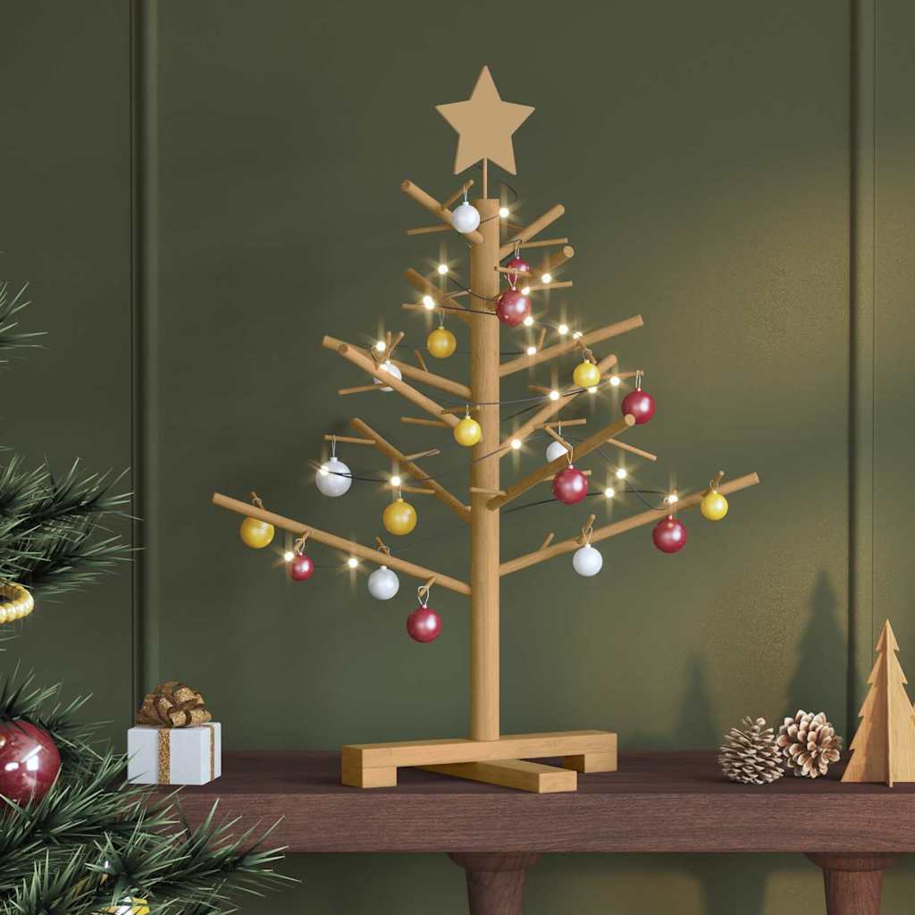 Holz Weihnachtsbaum Braun 75 cm Massives Kiefernholz