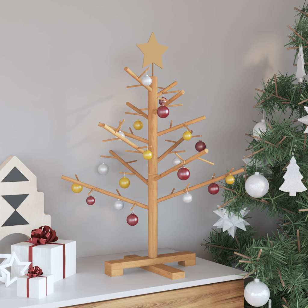 Holz Weihnachtsbaum Braun 75 cm Massives Kiefernholz