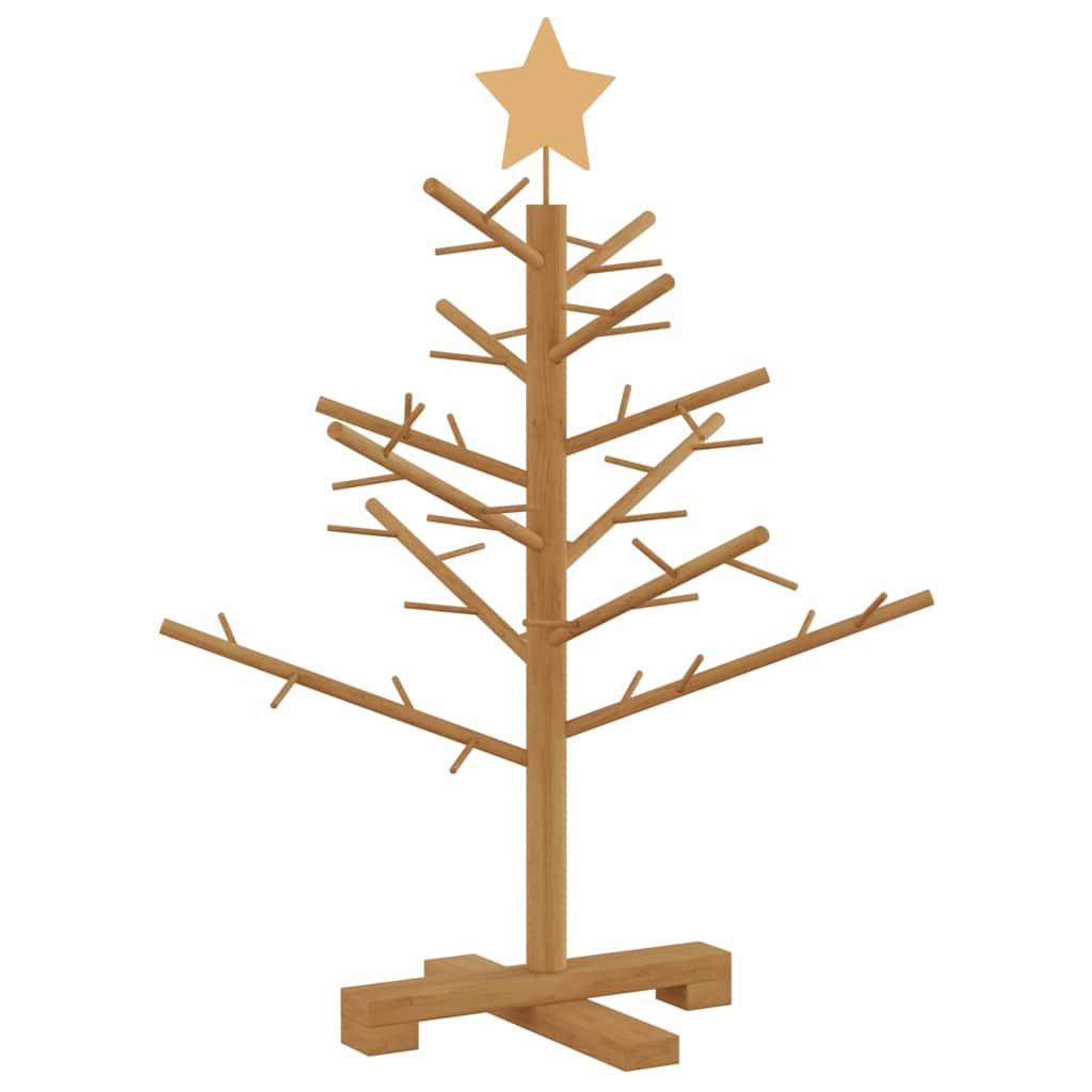 Holz Weihnachtsbaum Braun 75 cm Massives Kiefernholz