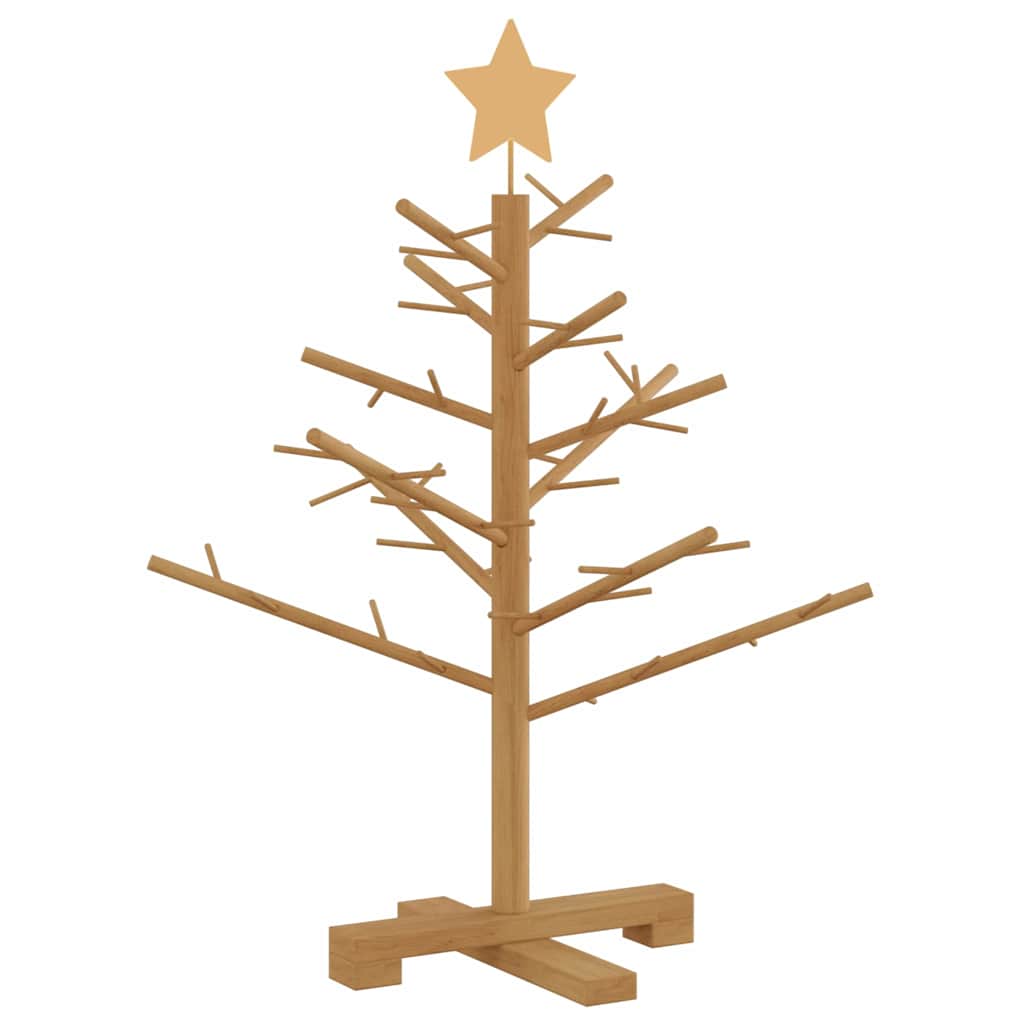 Holz Weihnachtsbaum Braun 75 cm Massives Kiefernholz