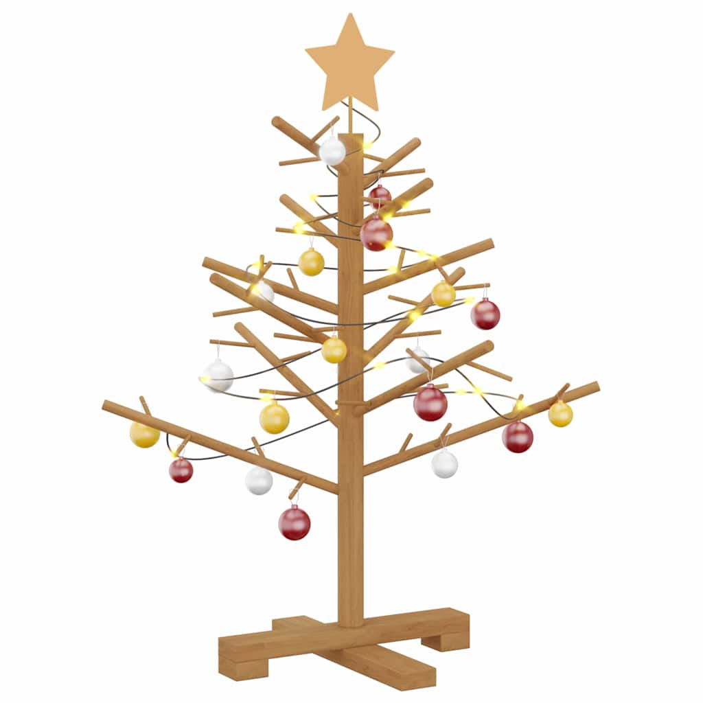 Holz Weihnachtsbaum Braun 75 cm Massives Kiefernholz
