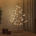 Holz Weihnachtsbaum Braun 125 cm Massives Kiefernholz