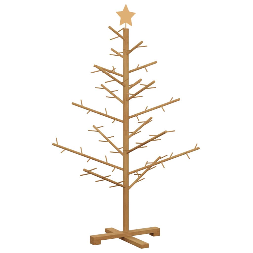 Holz Weihnachtsbaum Braun 125 cm Massives Kiefernholz
