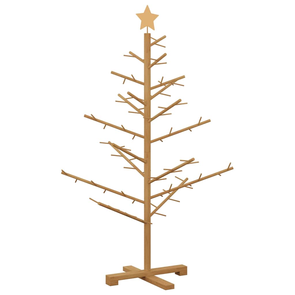 Holz Weihnachtsbaum Braun 125 cm Massives Kiefernholz