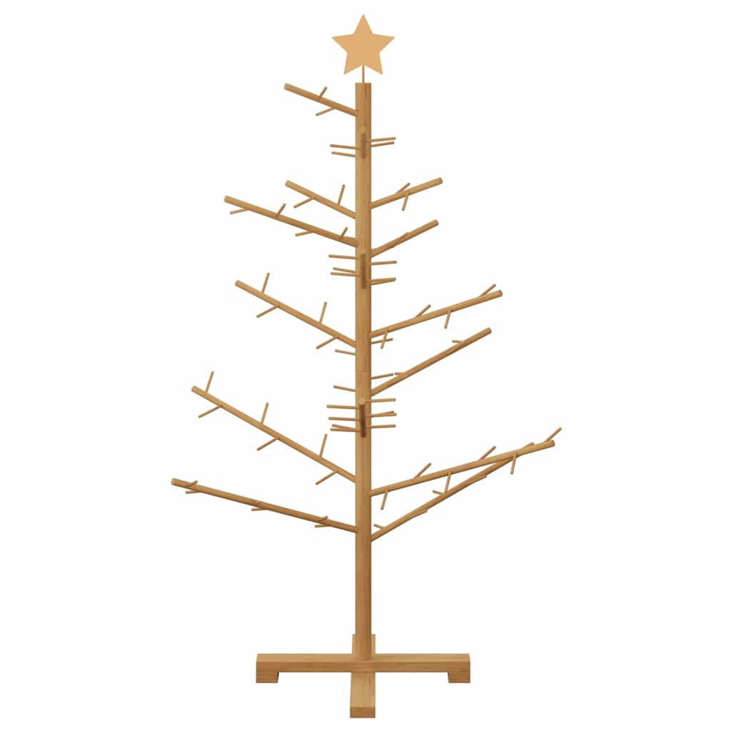 Holz Weihnachtsbaum Braun 125 cm Massives Kiefernholz